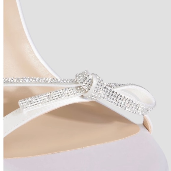 STUART WEITZMAN Crystal-embellished satin sandals - Picture 4 of 10